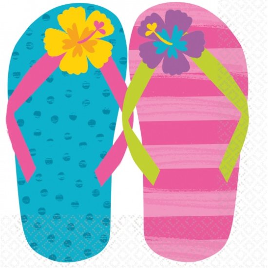 TWM Flip Flop ubrousky 33 x 33 cm, 16 ks