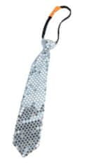 TWM polyesterová stříbrná flitrová kravata jedné velikosti