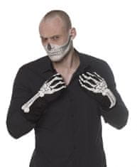 TWM rukavice skeleton polyester černá / bílá velikost XL