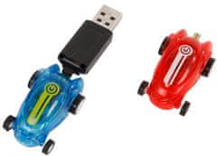 TWM závodní auta 6 cm USB modrá / červená 3 kusy