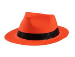 TWM neonově oranžový černý pruhovaný klobouk jedné velikosti