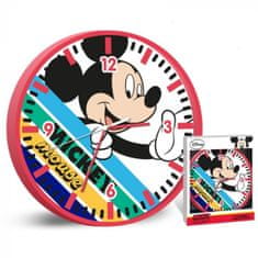 TWM nástěnné hodiny Mickey junior 25 cm červené