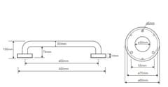 BEMETA BEMETA HELP: Madlo 400 mm, lesk 301100401 - Bemeta