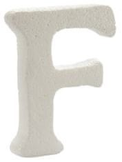 TWM dekorativní písmeno F 12,5 x 2 x 15 cm bílý polystyren