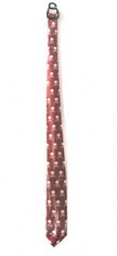 TWM kravata malí piráti 145 cm hedvábí červená / bílá