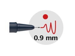 TWM Pictus permanentní jemný liner 0,9 mm nerezová ocel červená