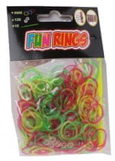 TWM Fun Rings Náramek Rings pletené žlutá / zeleno-fialová 313 kusů