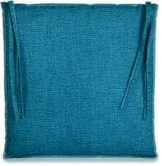 TWM polštář na židli 37 x 37 x 2 cm tyrkysový textil