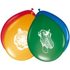 TWM Safari juniorské balónky 30 cm latexové 8 ks