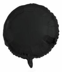 TWM Kulatý fóliový balónek 45 cm černý