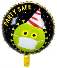TWM Party Safe fóliový balónek 45 cm černo/zelený