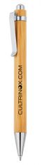 TWM kuličkové pero 13,7 x 1,1 cm bambus / nerez bronz / stříbro