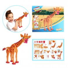 TWM 3D Puzzle Žirafa Junior 31,5 cm pěnová oranžová 104 dílků