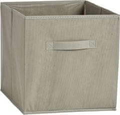 TWM skládací úložný box 27 litrů 31 cm textil / šedý karton