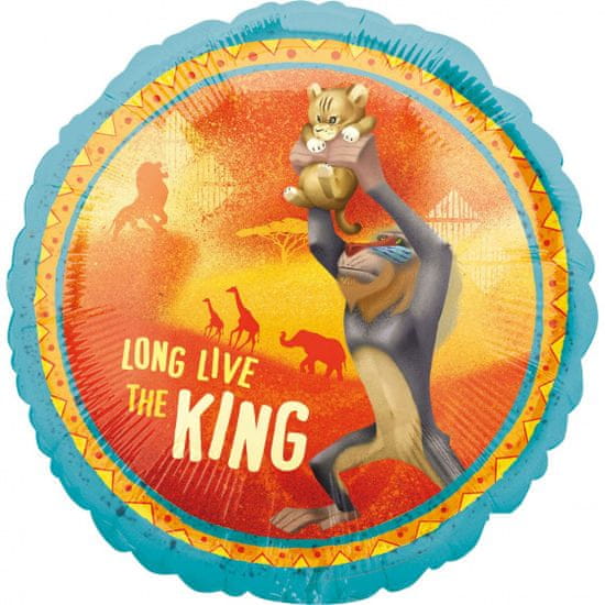 TWM fóliový balon The Lion King junior 43 cm modro/žlutý