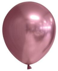 TWM balónkové zrcadlo chrom 30 cm latexové růžové 10 ks