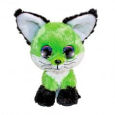 TWM Juniorský plyšový plyšák Fox Lime 15 cm v černé a zelené barvě