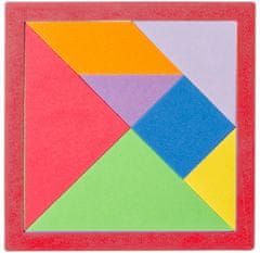 TWM Puzzle Tangram pěna junior 15,5 cm červené