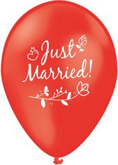 TWM balónky Právě vdaná! 30 cm červený latex 25 kusů