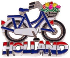 TWM jízdní kolo s magnetem Holland 6 x 10 cm červená / bílá / modrá ocel
