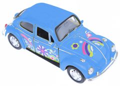 TWM auto Volkswagen Beetle bloemen 10,5 cm modrá