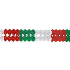 TWM kroužkové kyvadlo 400 cm papír červený / bílý / zelený