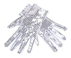 TWM Unisex stříbrné flitrové rukavice