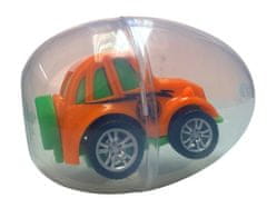 TWM auto v překvapení vejce chlapci 6 x 4,5 cm oranžové