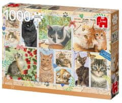 TWM puzzle Cat Stamps 1000 dílků