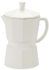 TWM Moka konvička na kávu 350 ml 14,5 x 12,3 cm bílá keramika