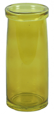 TWM Váza Missy 8 x 8 x 19 cm hořčicově žluté sklo