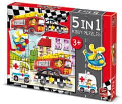 TWM Dětské puzzle Auta 5v1 12 ks