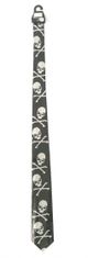 TWM kravata velká piráti 145 cm hedvábí černá / bílá