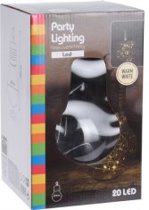 TWM nálada lED 14 cm polyester stříbrná/průhledná