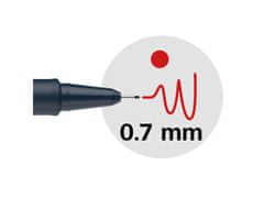 TWM Permanentní jemná linka Pictus 0,7 mm z nerezové oceli červená