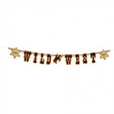 TWM kyvadlo s písmeny "Wild West" 110 cm, hnědý papír