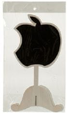 TWM křídová tabule jablko 15 x 13,5 x 25 cm bílá / černá lepenka