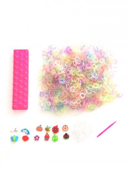 TWM loombands glitter startovací sada růžová 2400-dílná