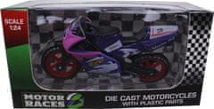 TWM motor Super Bike 3 junior 1:24 tlakově litý fialová / červená