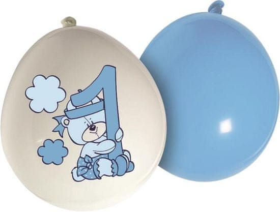 TWM balónky '' 1 '' 25 cm světle modrá / bílá 20 kusů