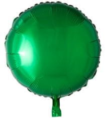 TWM Kulatý fóliový balónek 45 cm zelený