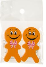 TWM gumička pro panenky junior 6 cm oranžová gumička 2 kusy