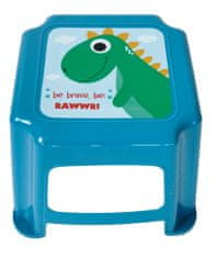 TWM Dino junior taburet 27 x 27 x 21 cm fialový