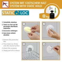 TWM nástěnný háček Static-Loc Duo Osimo 8 x 3,2 cm transparent