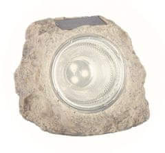 TWM Ranex solární led kamenná lampa 11,4 cm syntetická béžová