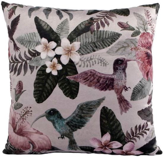 TWM polštář Purple Bird 45 x 45 cm fialový textil