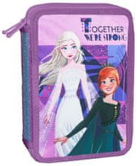 TWM Penál Frozen 2 pro dívky 21 x 15 cm polyester tmavě fialový