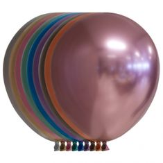 TWM Sada 10dílných chromových reflexních balónků 30 cm