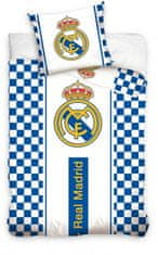 TWM Povlak na přikrývku Logo Real Madrid modrá / bílá 140 x 200 cm