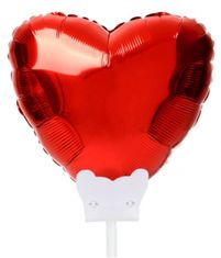 TWM Balónek na přání Srdce 15 cm červená fólie